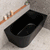 Avalon 51 inch Acrylic Freestanding Right Corner Bathtub, Matte Black