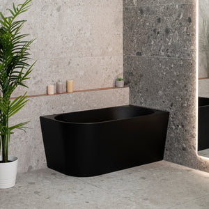 Avalon 51 inch Acrylic Freestanding Right Corner Bathtub, Matte Black