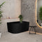 Avalon 51 inch Acrylic Freestanding Right Corner Bathtub, Matte Black