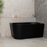 Avalon 51 inch Acrylic Freestanding Right Corner Bathtub, Matte Black