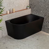 Avalon 51 inch Acrylic Freestanding Right Corner Bathtub, Matte Black