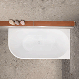 Avalon 55 inch Acrylic Freestanding Right Corner Bathtub, Matte White