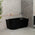 Avalon 55 inch Acrylic Freestanding Right Corner Bathtub, Matte Black