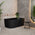 Avalon 55 inch Acrylic Freestanding Right Corner Bathtub, Matte Black