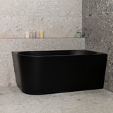 Avalon 55 inch Acrylic Freestanding Right Corner Bathtub, Matte Black