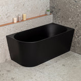 Avalon 55 inch Acrylic Freestanding Right Corner Bathtub, Matte Black