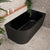 Avalon 55 inch Acrylic Freestanding Right Corner Bathtub, Matte Black