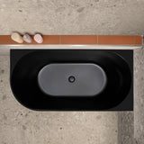 Avalon 55 inch Acrylic Freestanding Right Corner Bathtub, Matte Black