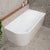 Avalon 55 inch Acrylic Freestanding Right Corner Bathtub, Matte White