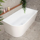 Avalon 59 inch Acrylic Freestanding Right Corner Bathtub, Gloss White