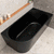 Avalon 59 inch Acrylic Freestanding Right Corner Bathtub, Matte Black