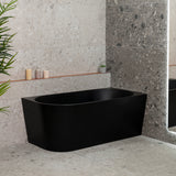 Avalon 59 inch Acrylic Freestanding Right Corner Bathtub, Matte Black