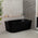 Avalon 59 inch Acrylic Freestanding Right Corner Bathtub, Matte Black