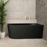 Avalon 59 inch Acrylic Freestanding Right Corner Bathtub, Matte Black