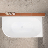 Avalon 59 inch Acrylic Freestanding Right Corner Bathtub, Matte White