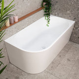 Avalon 59 inch Acrylic Freestanding Right Corner Bathtub, Matte White