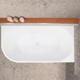 Avalon 59 inch Acrylic Freestanding Right Corner Bathtub, Matte White