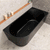 Avalon 63 inch Acrylic Freestanding Right Corner Bathtub, Matte Black