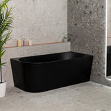 Avalon 63 inch Acrylic Freestanding Right Corner Bathtub, Matte Black