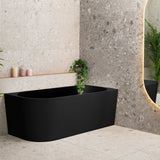 Avalon 63 inch Acrylic Freestanding Right Corner Bathtub, Matte Black