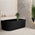 Avalon 63 inch Acrylic Freestanding Right Corner Bathtub, Matte Black