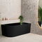 Avalon 63 inch Acrylic Freestanding Right Corner Bathtub, Matte Black