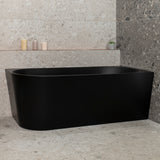 Avalon 63 inch Acrylic Freestanding Right Corner Bathtub, Matte Black