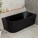 Avalon 63 inch Acrylic Freestanding Right Corner Bathtub, Matte Black