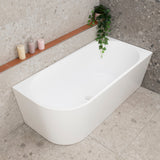 Avalon 63 inch Acrylic Freestanding Right Corner Bathtub, Gloss White