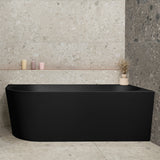 Avalon 67 inch Acrylic Freestanding Right Corner Bathtub, Matte Black