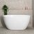 Byron Egg 47 inch Acrylic Freestanding Oval Bathtub, Gloss White