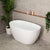 Byron Egg 47 inch Acrylic Freestanding Oval Bathtub, Gloss White