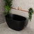 Byron Egg 47 inch Acrylic Freestanding Oval Bathtub, Matte Black