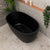 Byron Egg 47 inch Acrylic Freestanding Oval Bathtub, Matte Black