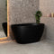 Byron Egg 47 inch Acrylic Freestanding Oval Bathtub, Matte Black