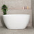 Byron Egg 47 inch Acrylic Freestanding Oval Bathtub, Matte White