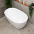 Byron Egg 47 inch Acrylic Freestanding Oval Bathtub, Matte White