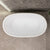 Byron Egg 47 inch Acrylic Freestanding Oval Bathtub, Matte White