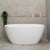 Byron Egg 51 inch Acrylic Freestanding Oval Bathtub, Gloss White