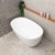 Byron Egg 51 inch Acrylic Freestanding Oval Bathtub, Gloss White
