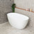 Byron Egg 51 inch Acrylic Freestanding Oval Bathtub, Gloss White