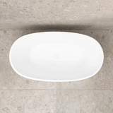 Byron Egg 51 inch Acrylic Freestanding Oval Bathtub, Matte White