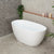 Byron Egg 51 inch Acrylic Freestanding Oval Bathtub, Matte White