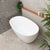 Byron Egg 51 inch Acrylic Freestanding Oval Bathtub, Matte White
