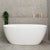Byron Egg 55 inch Acrylic Freestanding Oval Bathtub, Gloss White