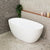 Byron Egg 55 inch Acrylic Freestanding Oval Bathtub, Gloss White