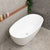 Byron Egg 55 inch Acrylic Freestanding Oval Bathtub, Gloss White