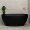 Byron Egg 55 inch Acrylic Freestanding Oval Bathtub, Matte Black