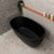Byron Egg 55 inch Acrylic Freestanding Oval Bathtub, Matte Black