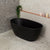 Byron Egg 55 inch Acrylic Freestanding Oval Bathtub, Matte Black